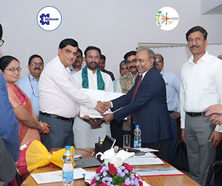 MIDHANI and NFTDC join hands to strengthen R&D and scale up critical metal technologies!